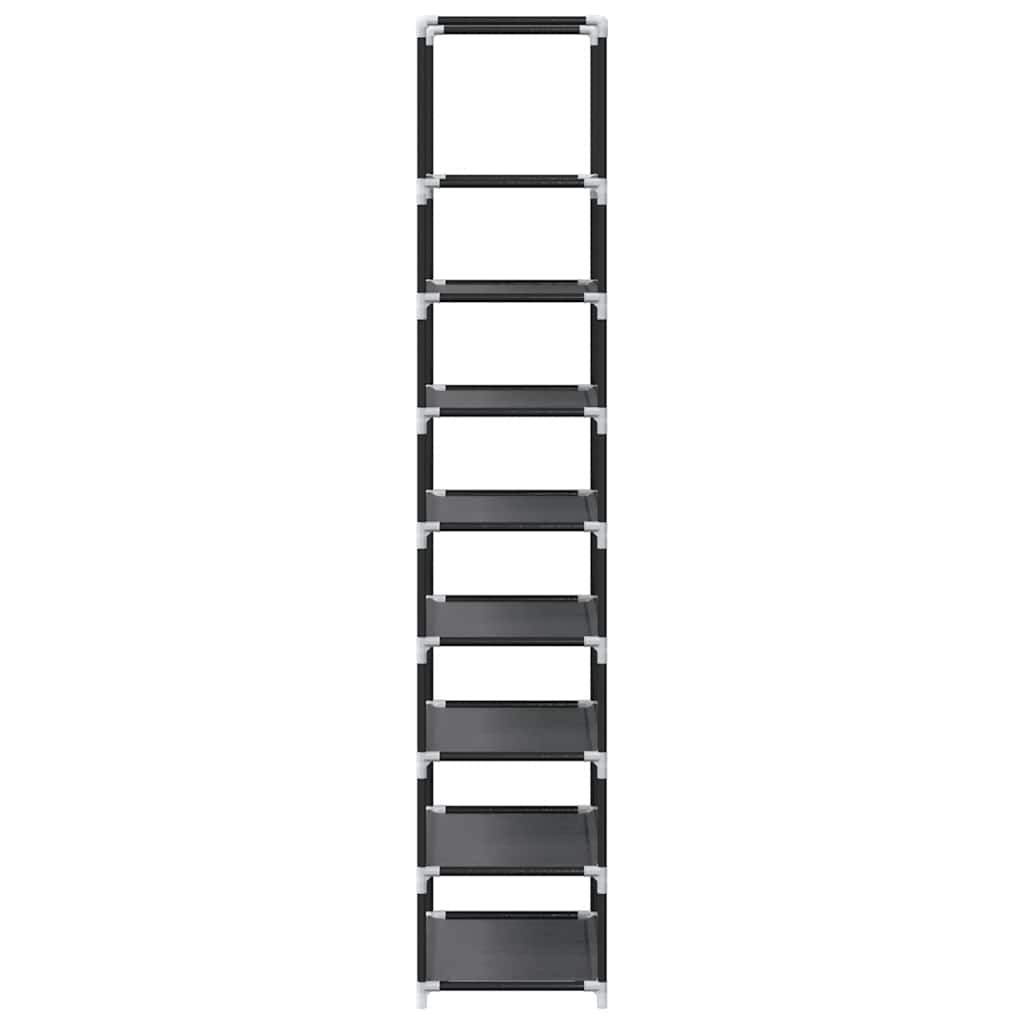 Schuhregal 4 Ebenen Schwarz 44x28x77 cm Vliesstoff