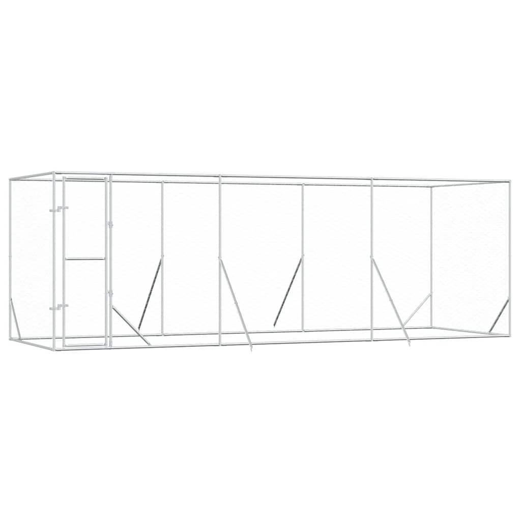 Outdoor-Hundezwinger Silbern 2x2x2 m Verzinkter Stahl
