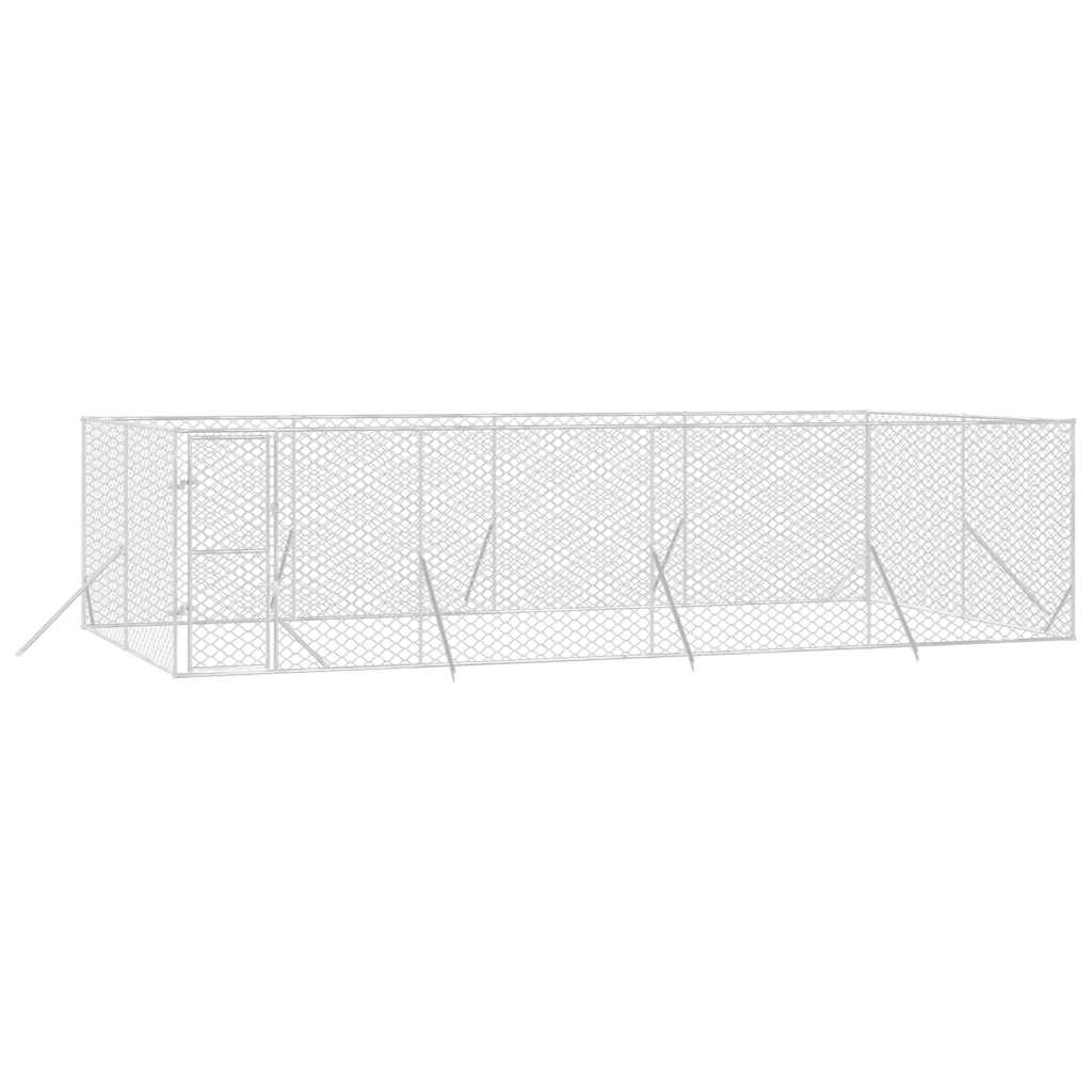 Outdoor-Hundezwinger Silbern 2x2x2 m Verzinkter Stahl