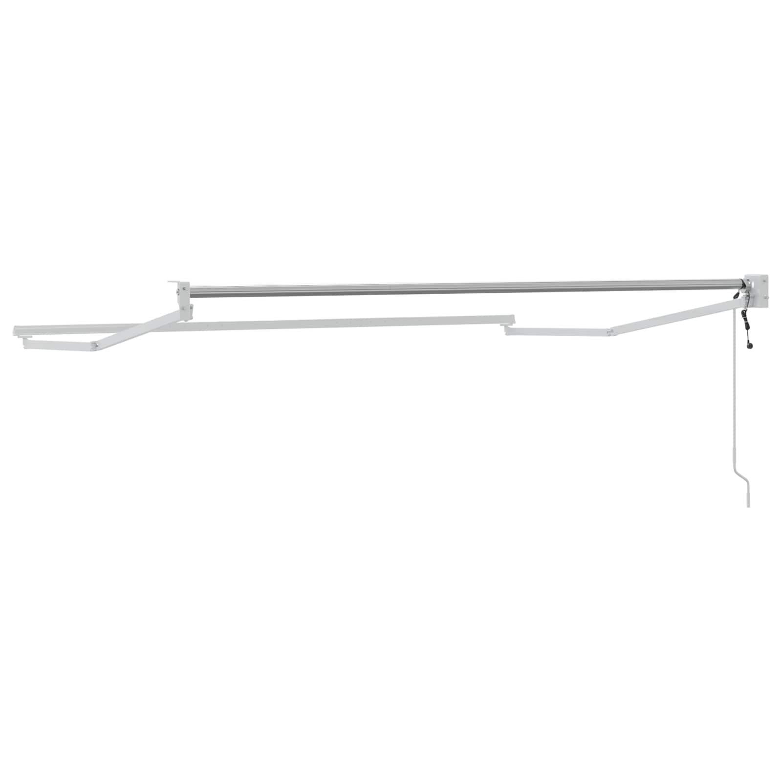 Ausziehbarer Sonnenschirmrahmen Weiß 300 x 250 cm Aluminium