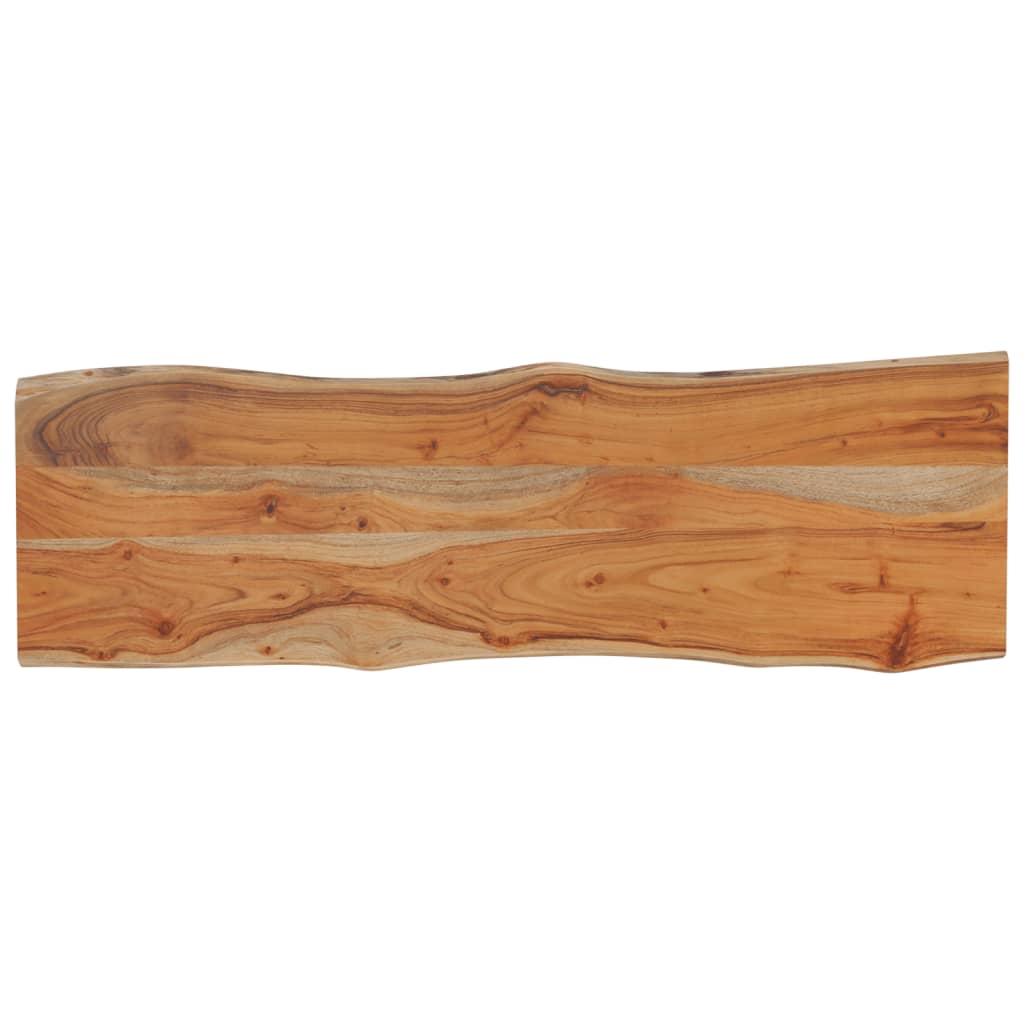 Tischplatte 40x40x2,5 cm Rechteckig Massivholz Akazie Baumkante