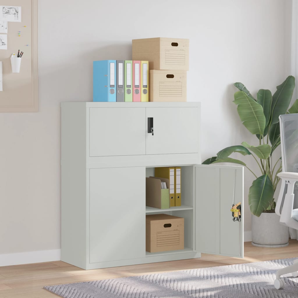 Aktenschrank Weiß 90x40x110 cm Stahl