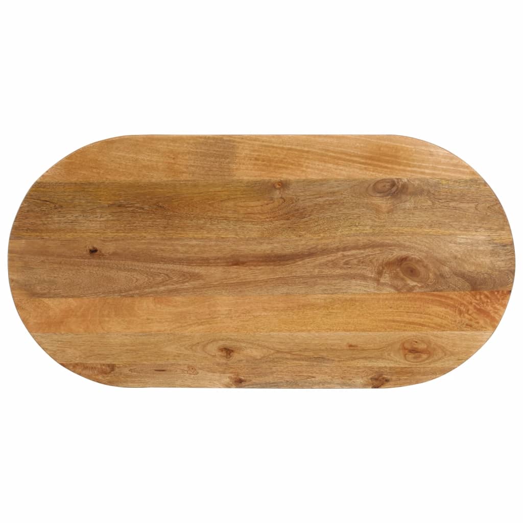 Tischplatte 110x40x2,5 cm Oval Massivholz Mango