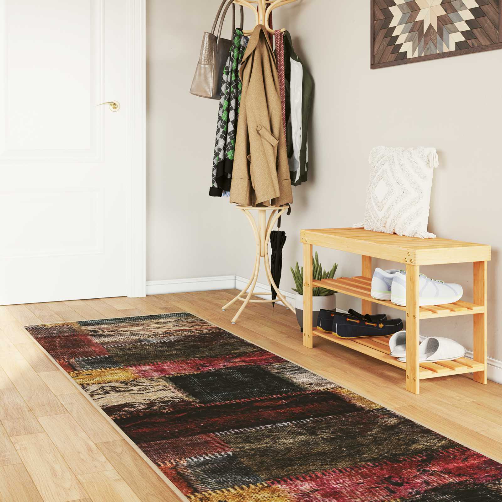 Teppich Waschbar Mehrfarbig 160x230 cm