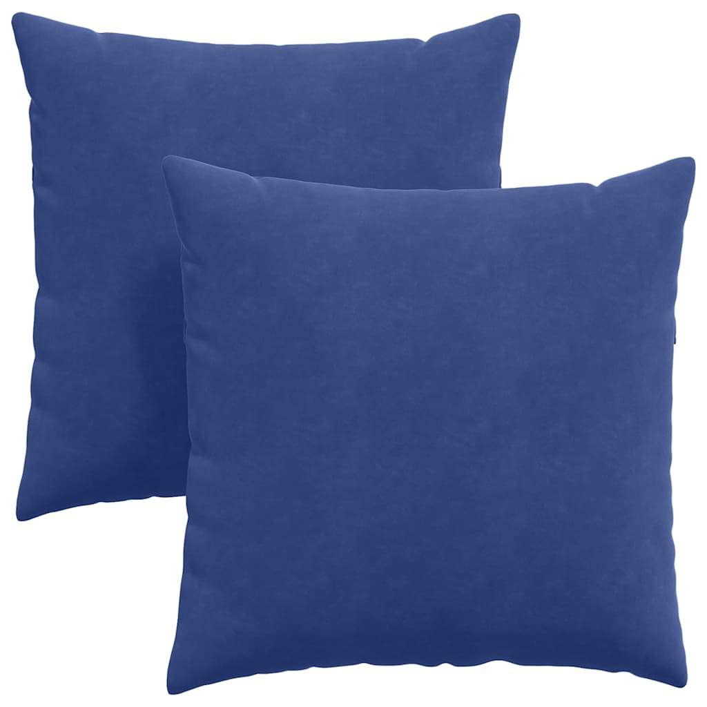 Sofakissen 2 Stück Blau 50 x 30 cm Cordstoff