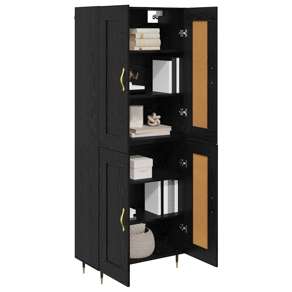 Highboard Betongrau 69,5x34x180 cm Holzwerkstoff