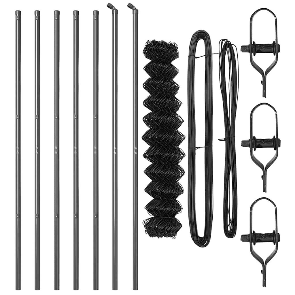 Outdoor Kettenglied-Zaun Erdfixierung 10 x 0,4 m Grün Netz