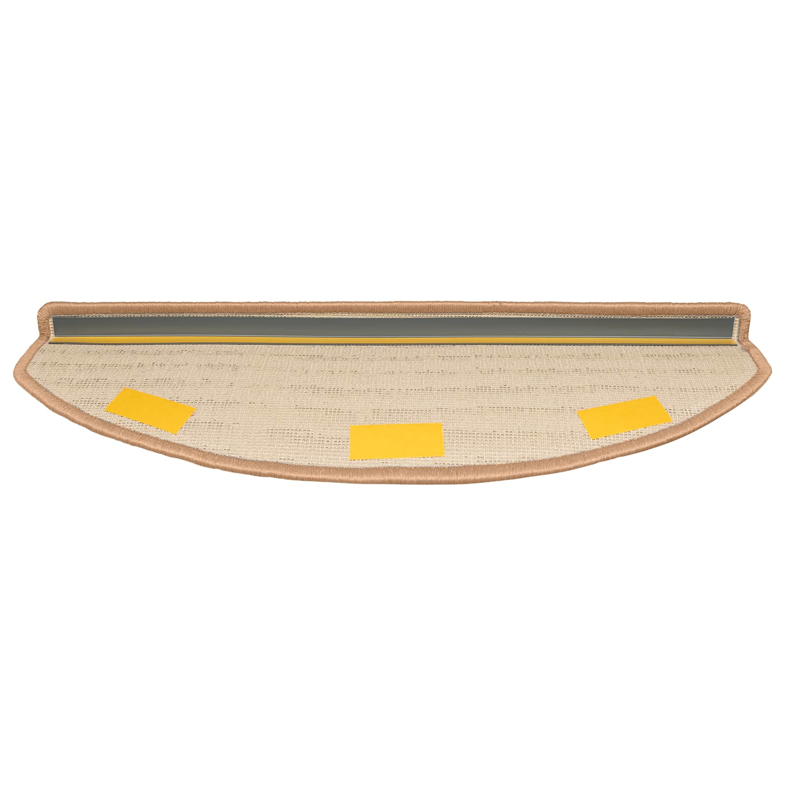 Stufenmatten 15 Stk. 56x17x3 cm Grau Halbrund