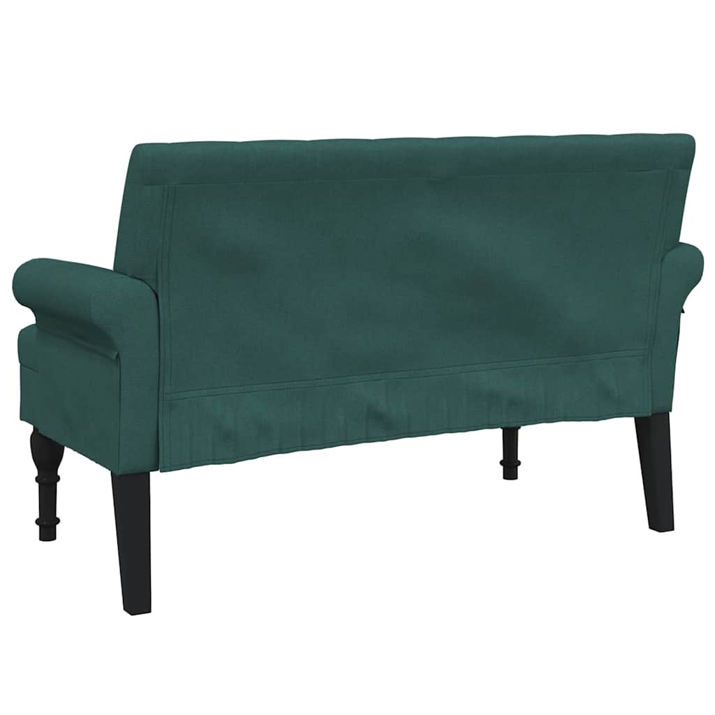 Bank mit Rückenlehne Dunkelgrau 120 x 62 x 75,5 cm Stoff