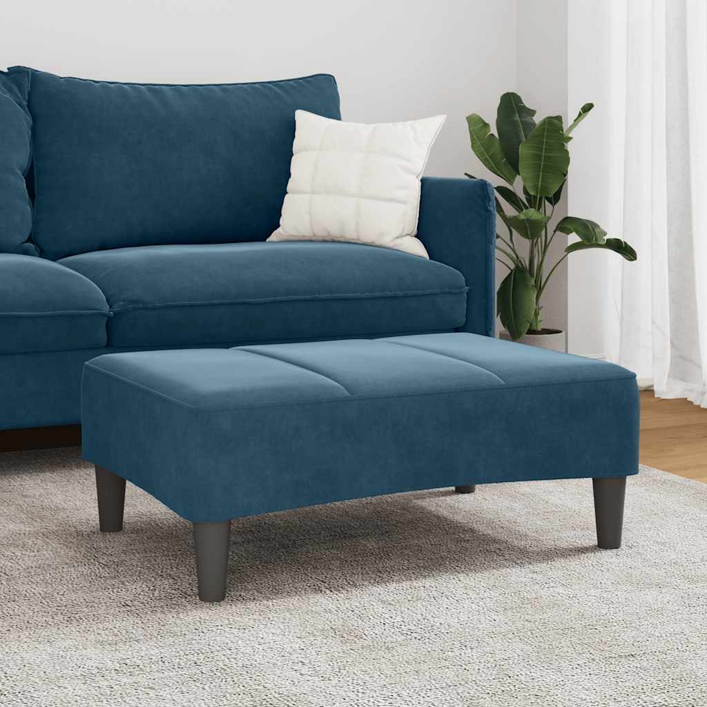 Fußhocker Blau 77x55x31 cm Samt