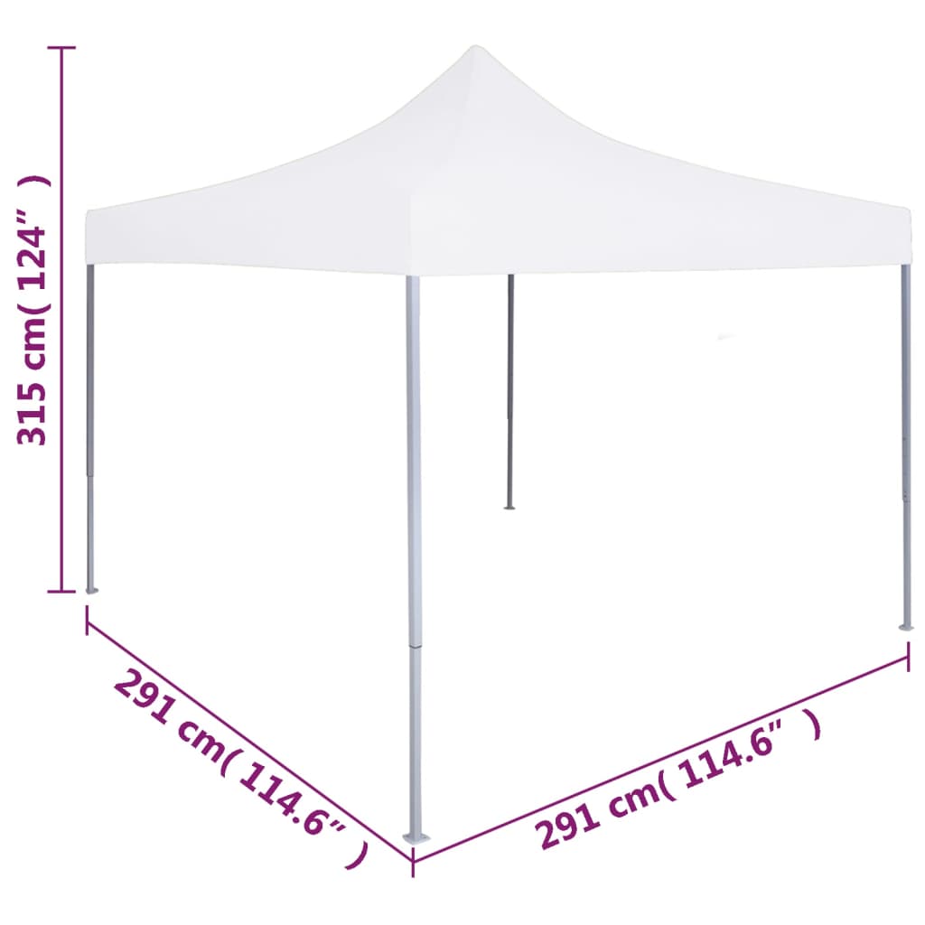 Partyzelt Faltbar Pop-Up Schwarz 292x292x315 cm