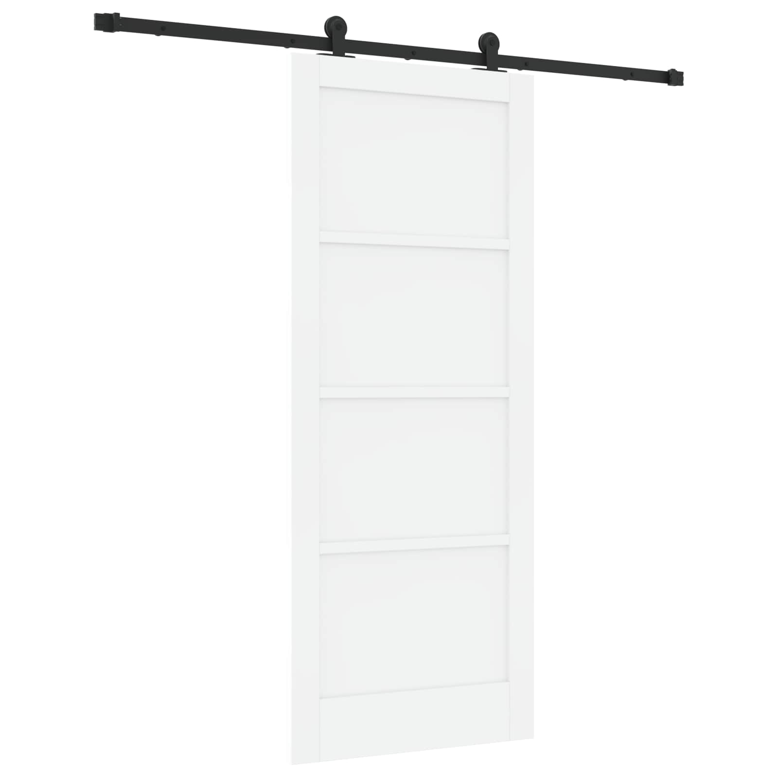 Schiebetür Natürlich und Schwarz 61 x 198,5 cm