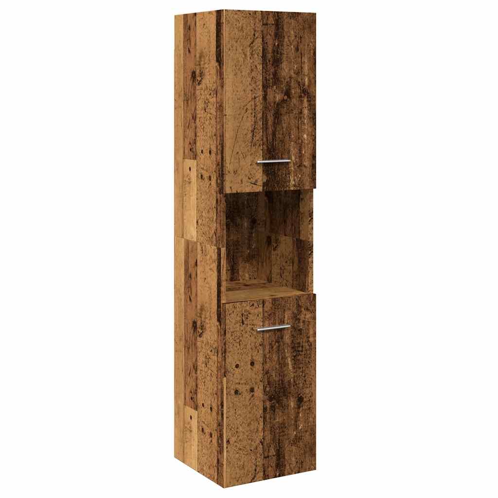 Badezimmerschrank Weiß 30x30x130 cm Holzwerkstoff