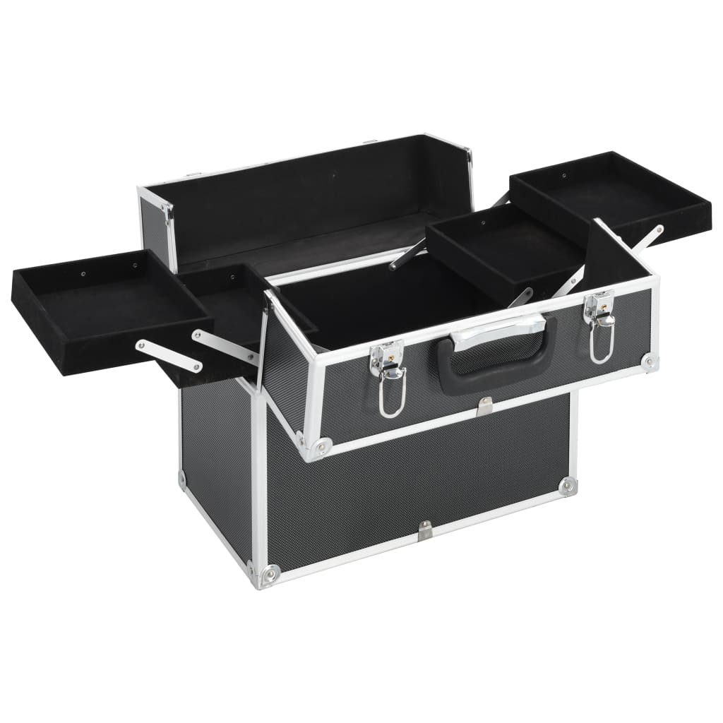 Kosmetikkoffer 38x23x34 cm Silbern Aluminium