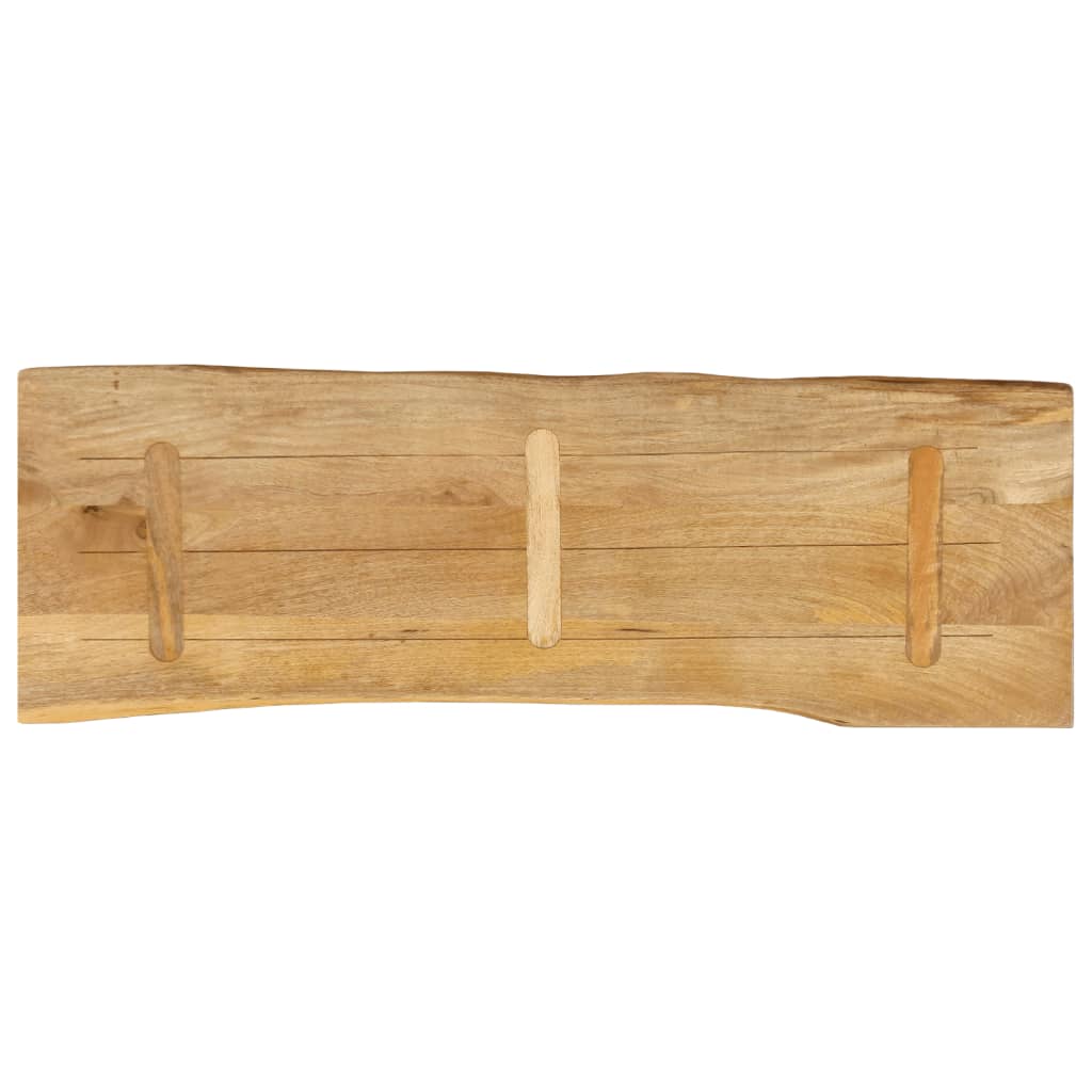 Tischplatte 40x40x2,5 cm Rechteckig Massivholz Akazie Baumkante