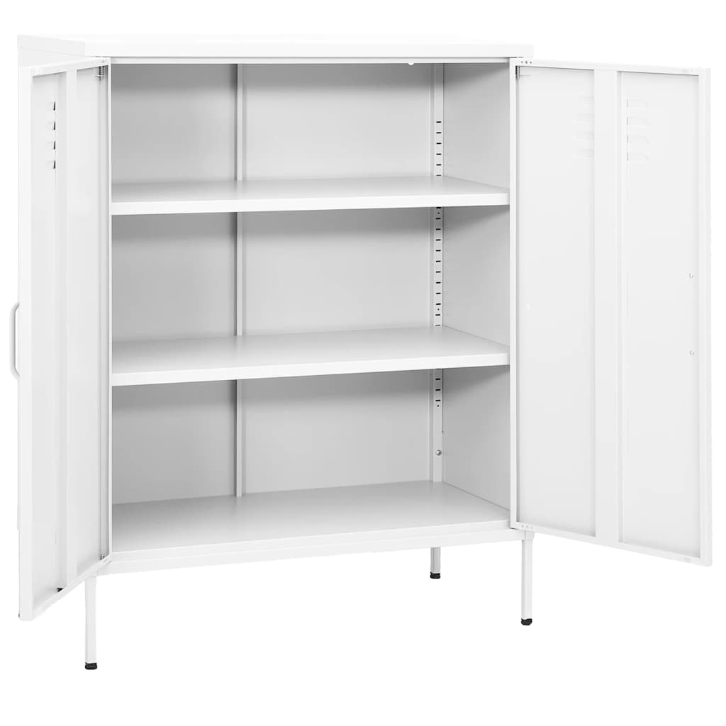 Beistellschrank Olivgrün 80x35x101,5 cm Stahl