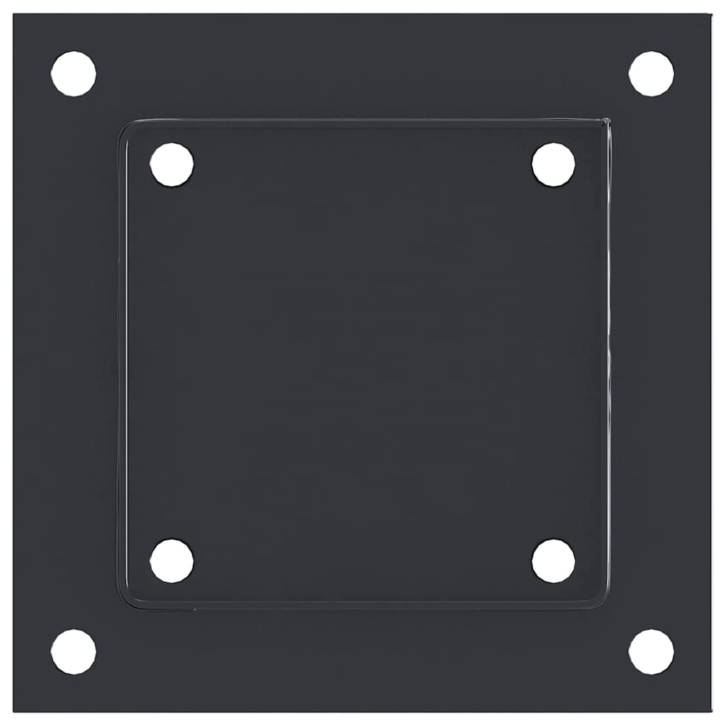 Pfostenträger Quadratisch 4Stk. Silber 46x46mm Verzinkter Stahl