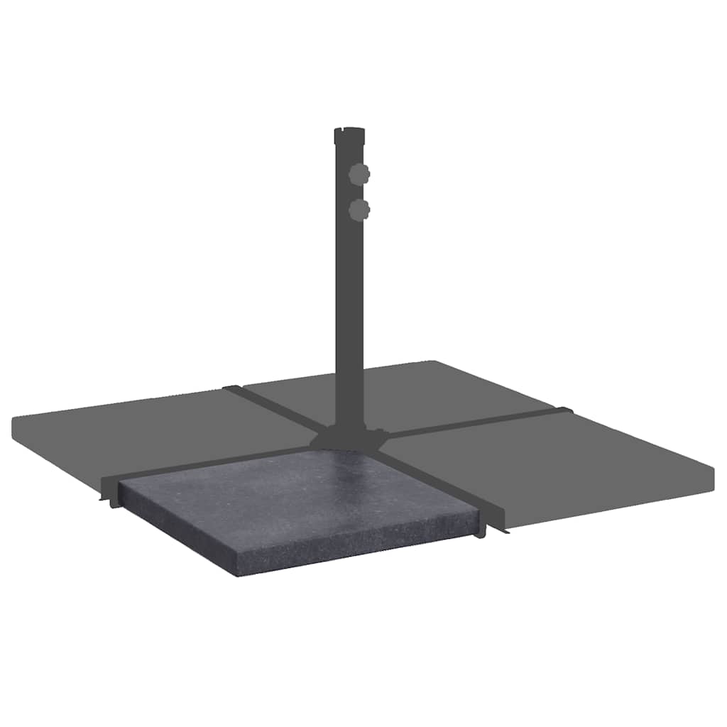 Sonnenschirm-Gewichtsplatte Granit 25 kg Quadratisch Grau