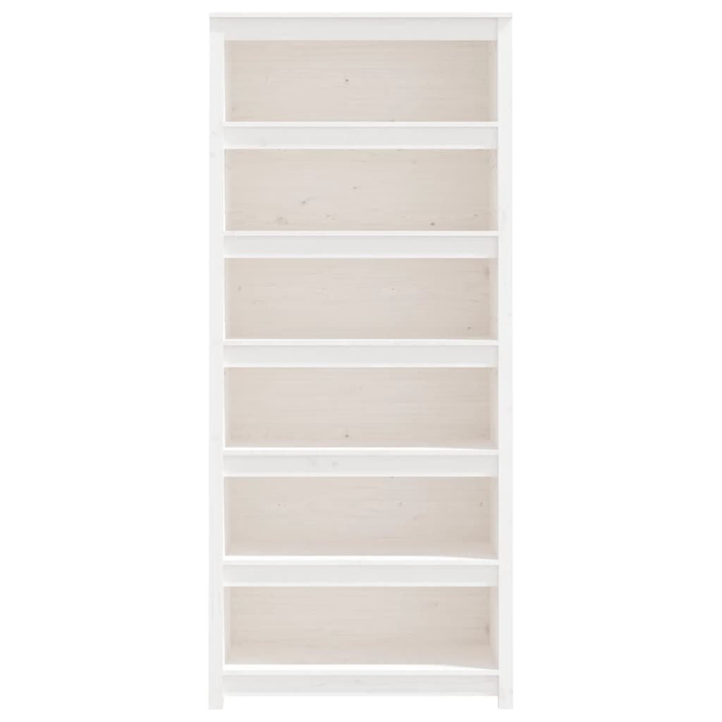 Bücherregal Grau 80x35x68 cm Massivholz Kiefer