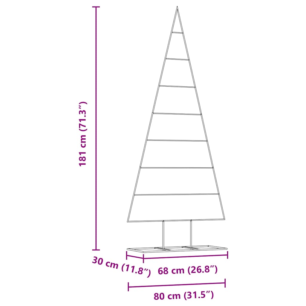 Metall Weihnachtsbaum Gold 60 cm Pulverbeschichteter Stahl