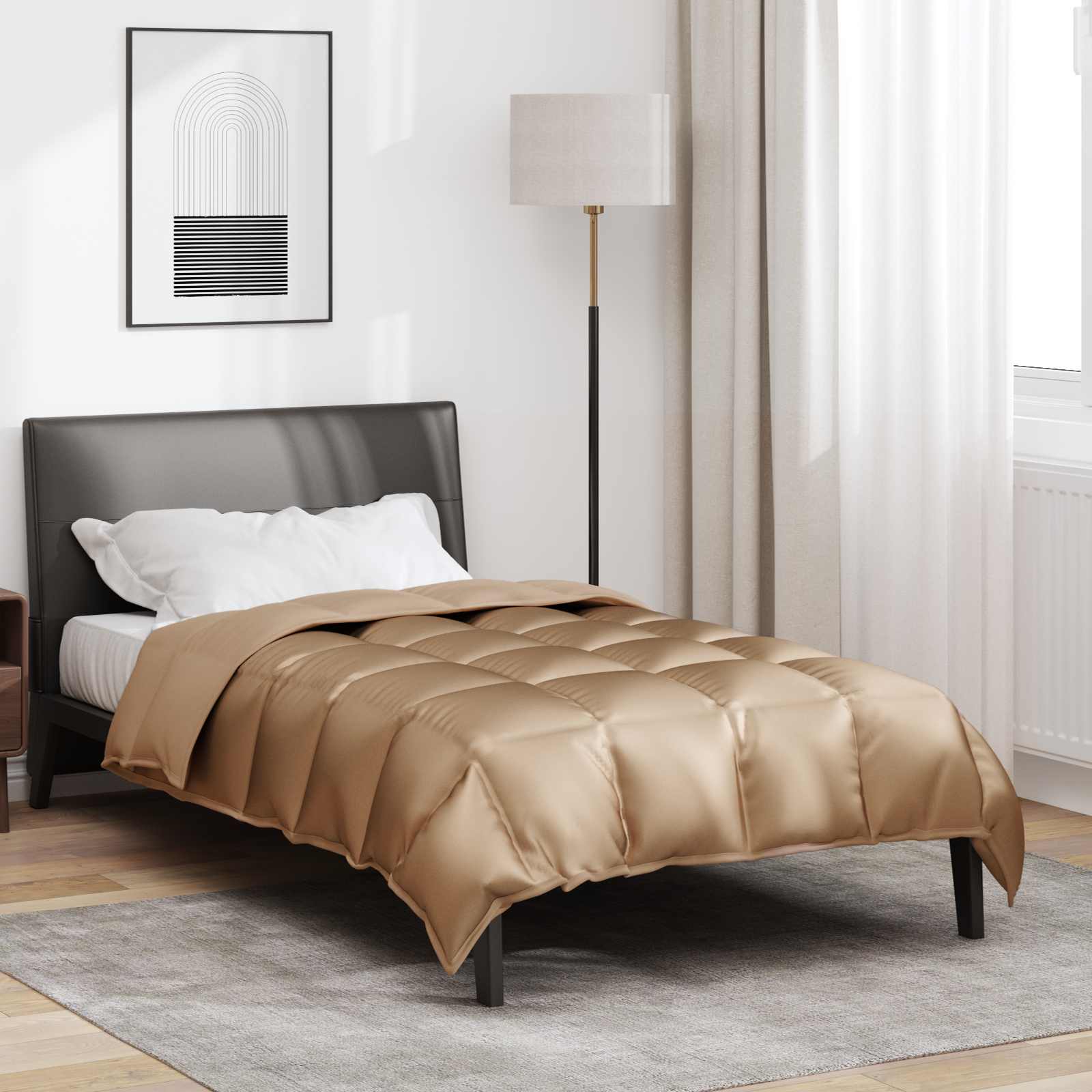 Winterbettdecke Gold 135 x 200 cm Satin und Mikrofaser