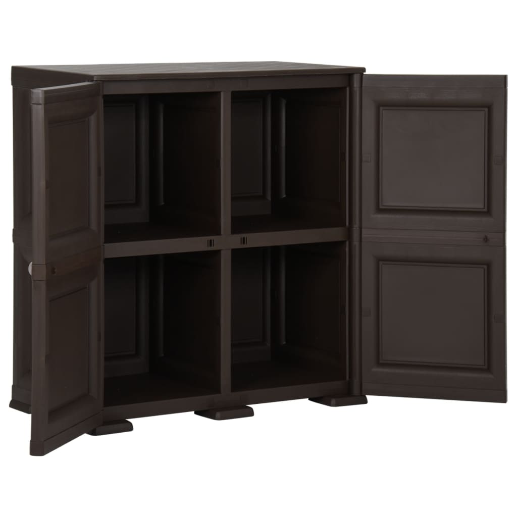 Kunststoffschrank 79x43x125 cm Holzdesign Vanilleeis