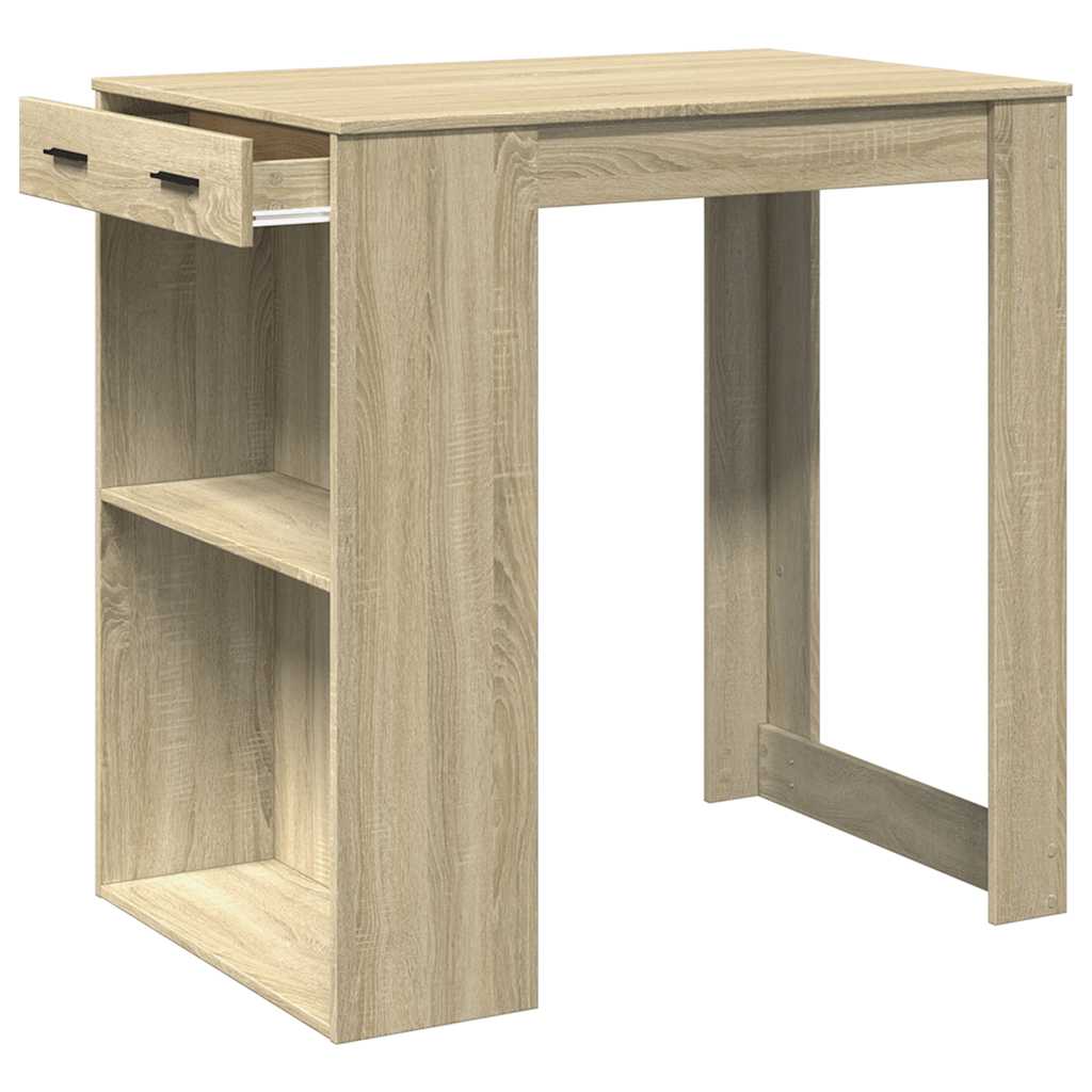 Bartisch Weiß 102x70x103,5 cm Holzwerkstoff