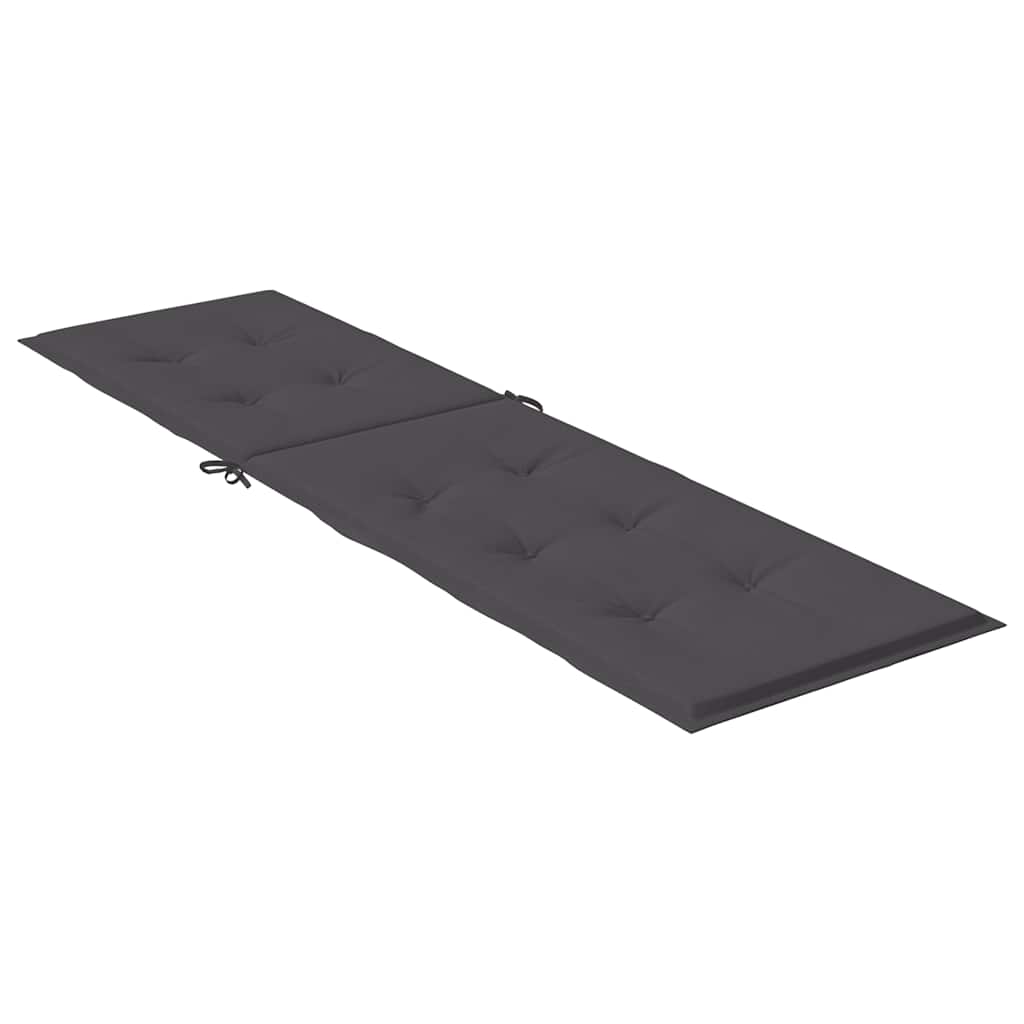 Liegestuhl-Auflage Melange Hellgrau (75+105) x 50 x 4 cm Stoff