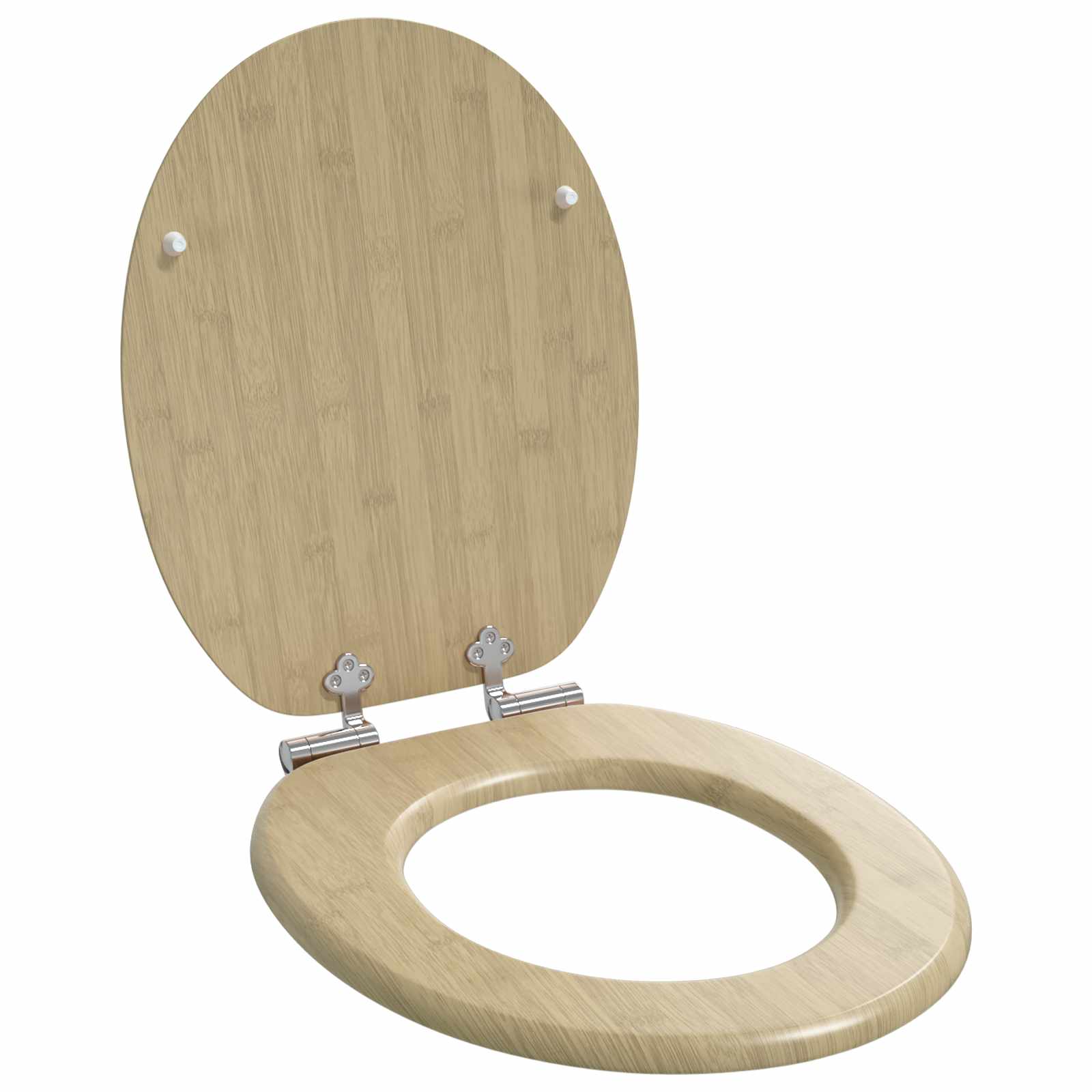 Toilettensitz MDF Deckel Schlichtes Design Weiß