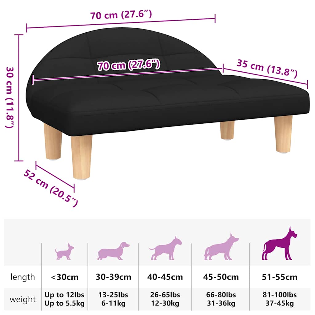 Hundebett Creme 70x52x30 cm Stoff