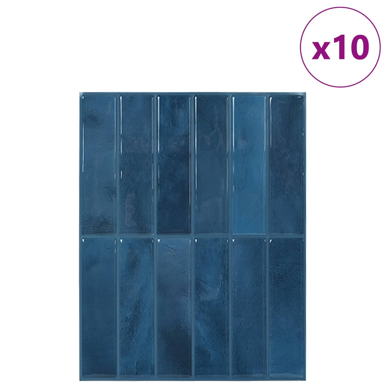 Rechteckige Fliese 10 pcs Dunkelgrün 29 x 23 x 0,08 cm