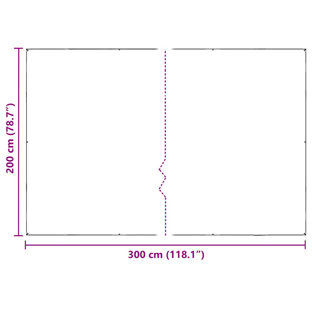 Pflanzenabdeckung mit Ösen 1x3 m PVC