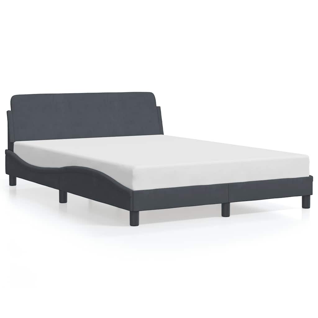 Bettgestell "Dover" Hellgrau 80x200 cm Samt