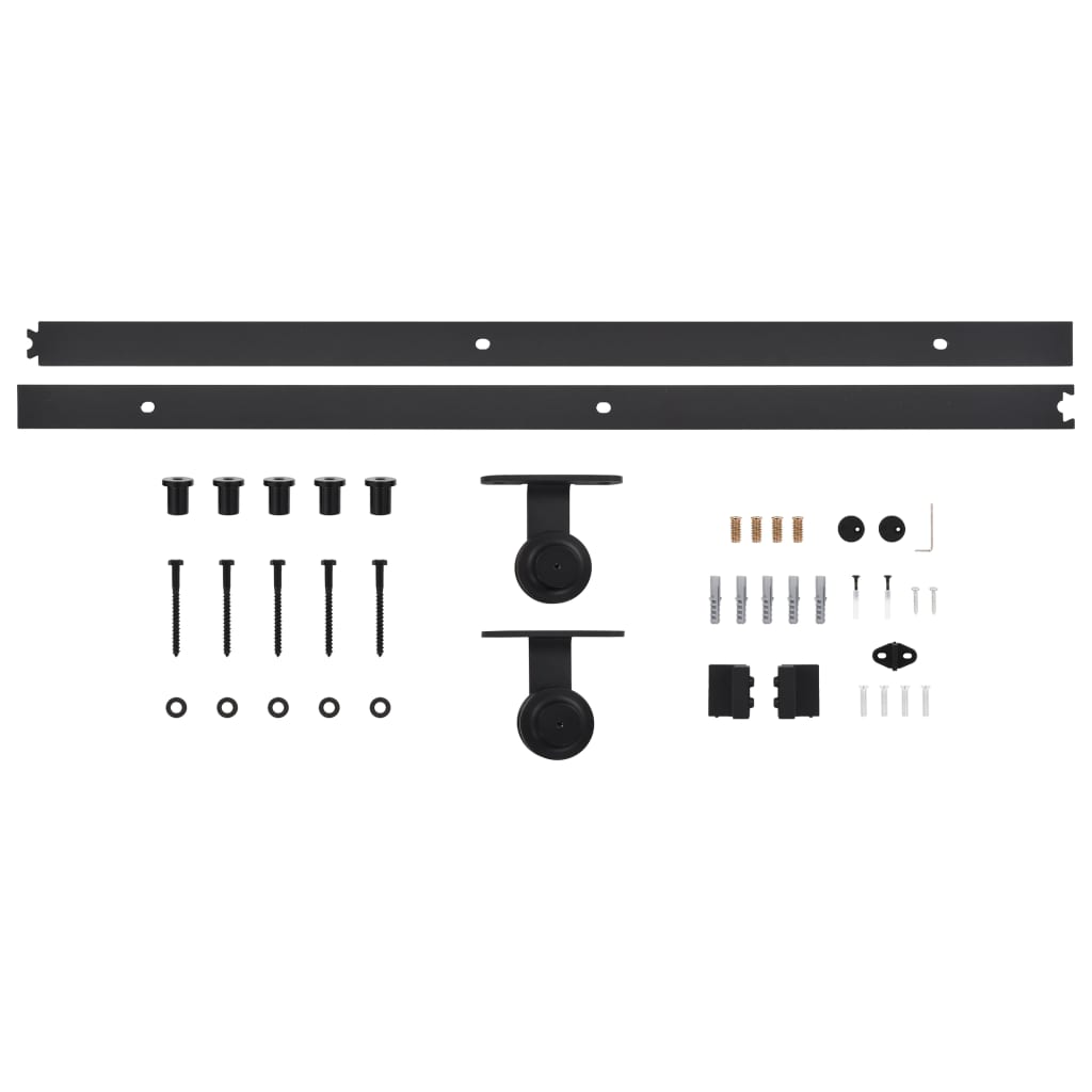Schiebetürbeschlag-Set SKIEN 183 cm Stahl Schwarz