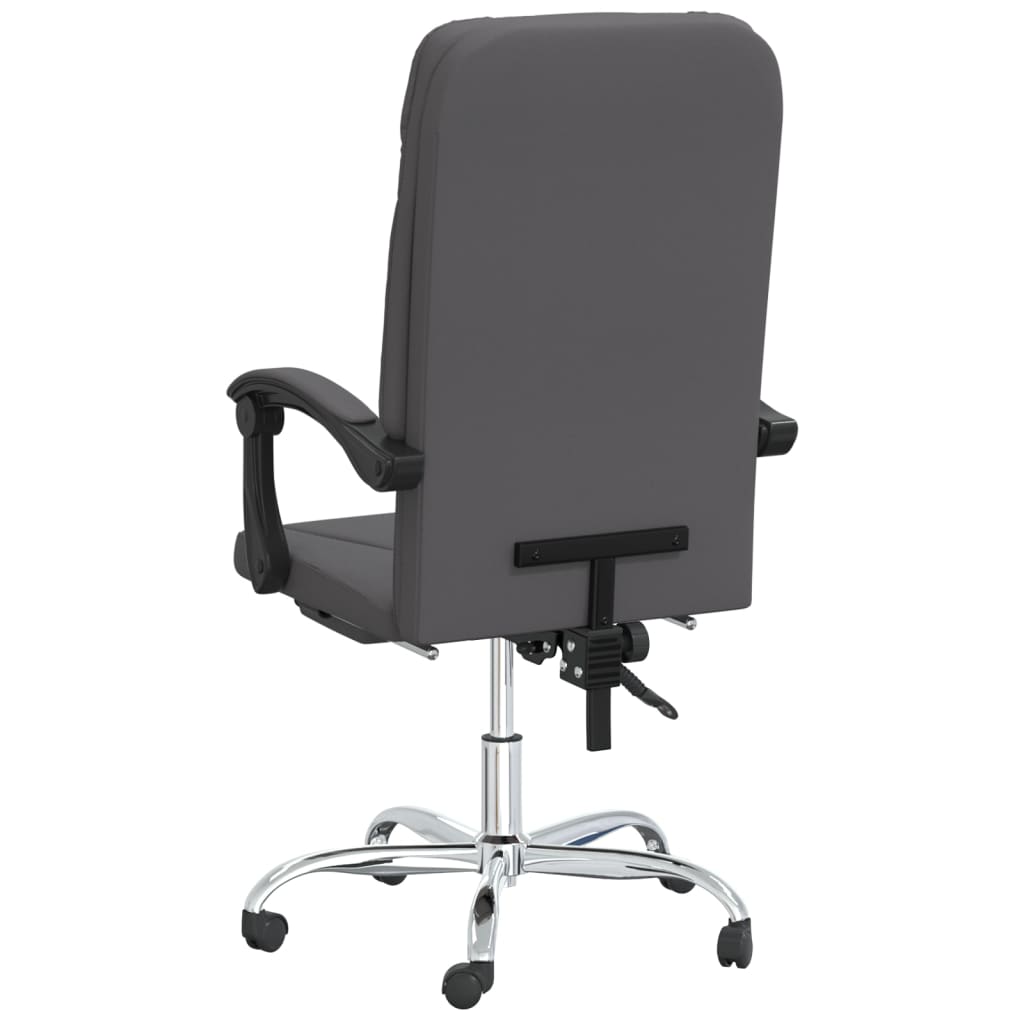 Bürostuhl mit Liegefunktion Schwarz Kunstleder