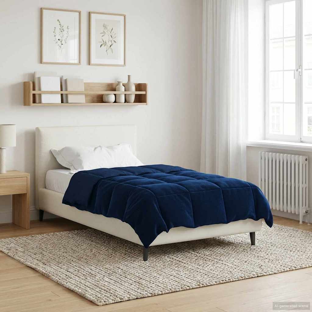 Winterbettdecke Gepolstert Anthrazit 240 x 260 cm Mikrofaser