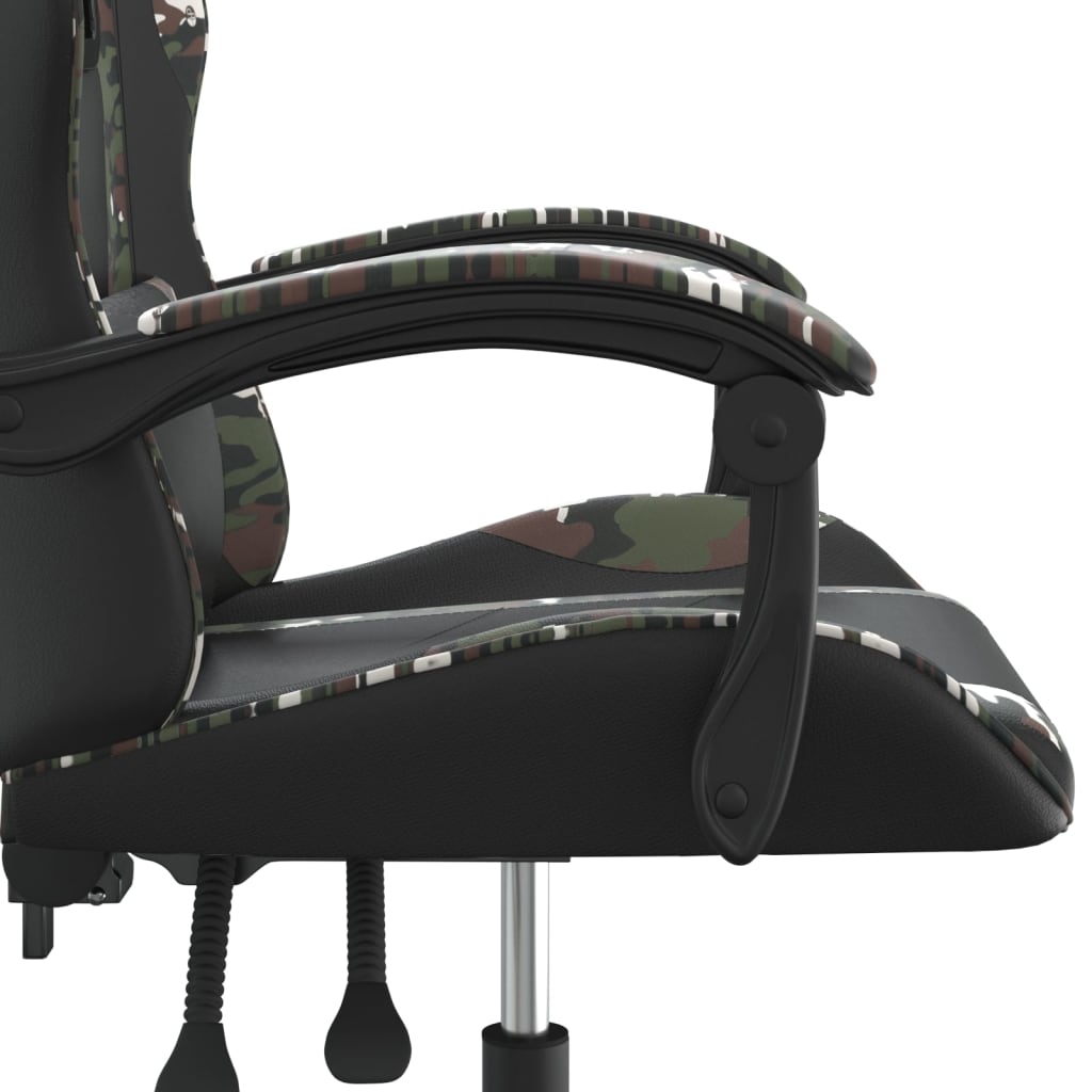 Gaming-Stuhl Drehbar Schwarz und Grün Kunstleder