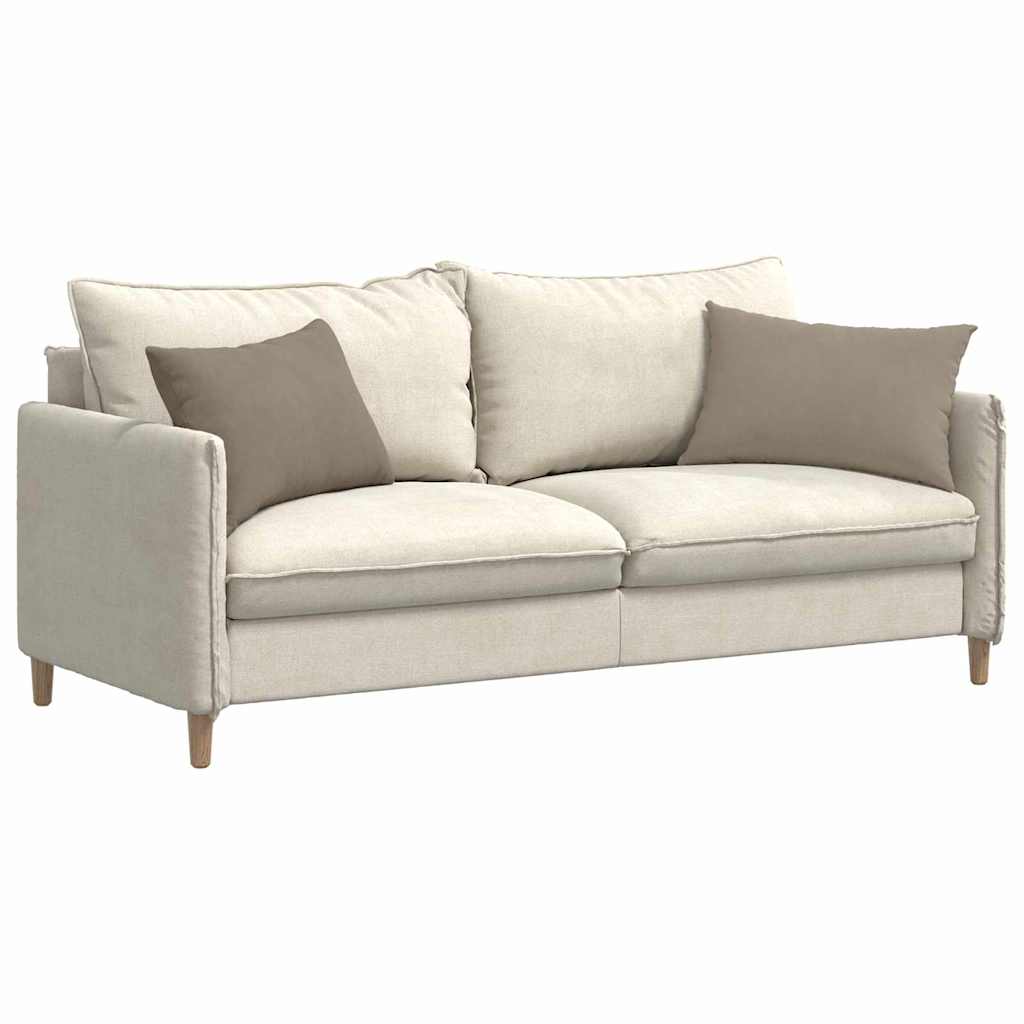 Sofakissen 2 Stück Taupe 50 x 30 cm Stoff