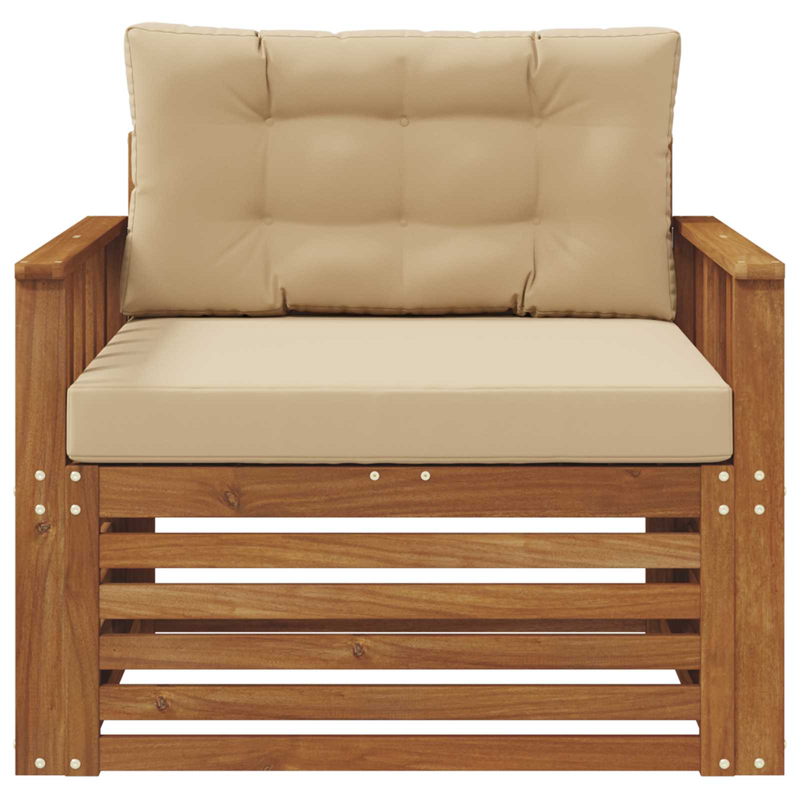2 Stück Outdoor-Sofa Natur