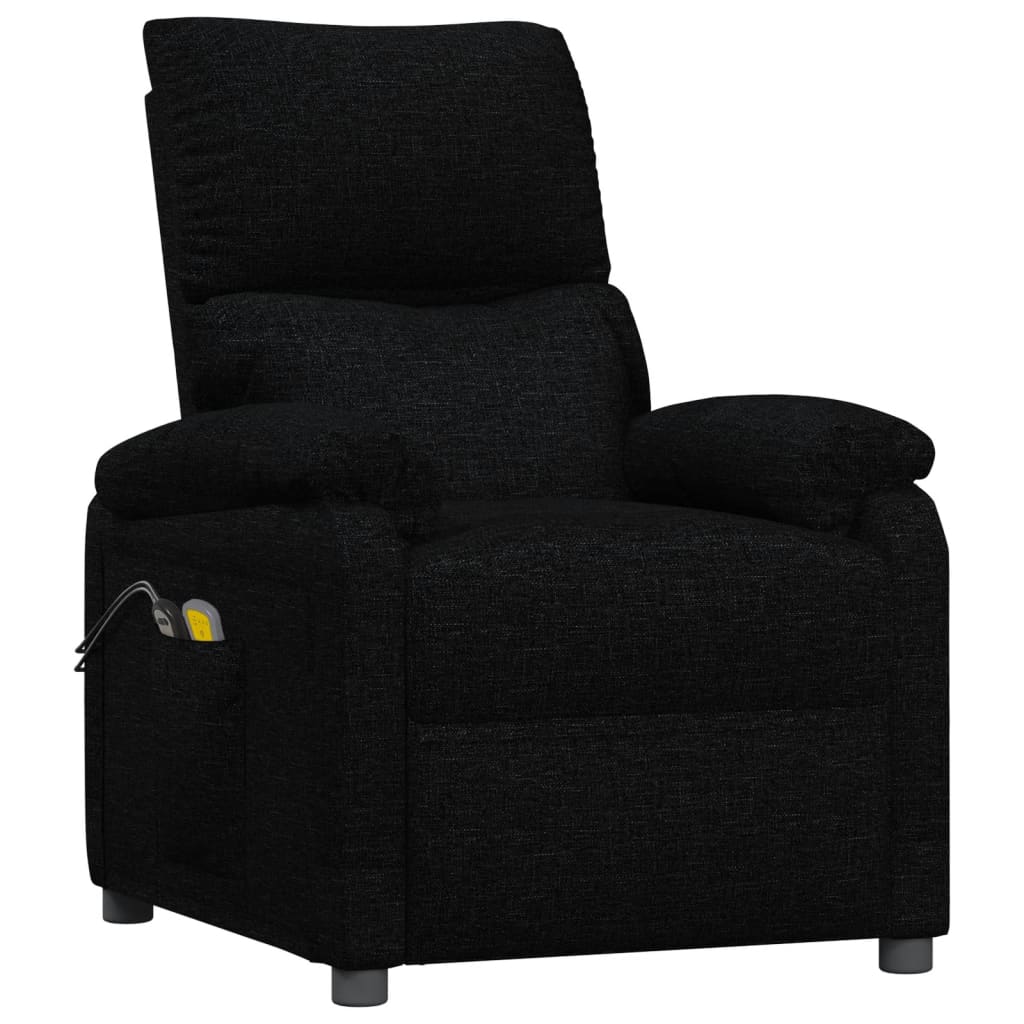 Massagesessel Elektrisch Schwarz Stoff