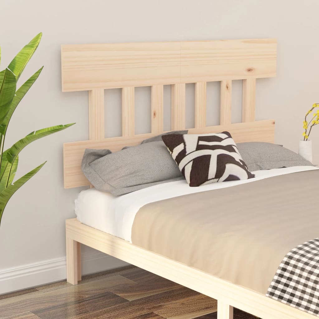 Bett-Kopfteil Schwarz 78,5x3x81 cm Massivholz Kiefer