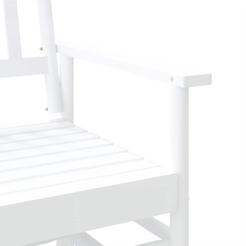 Schaukelbank Schwarz 118x70x104,5 cm Massivholz Pappel
