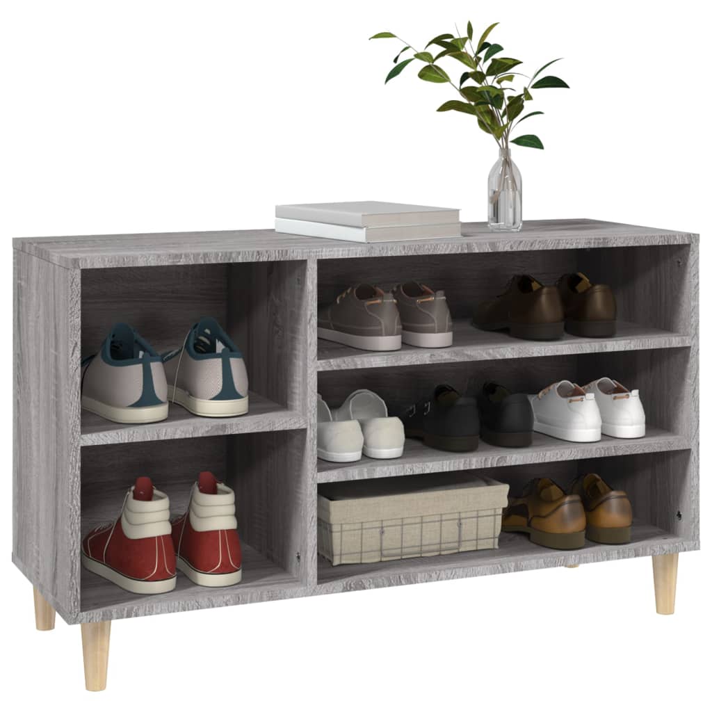 Schuhregal Weiß 102x36x60 cm Holzwerkstoff