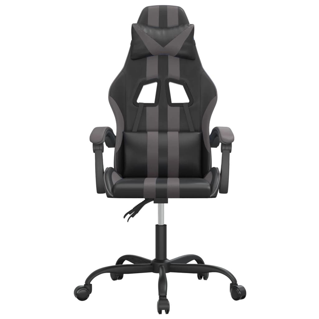 Gaming-Stuhl Drehbar Schwarz und Blau Kunstleder