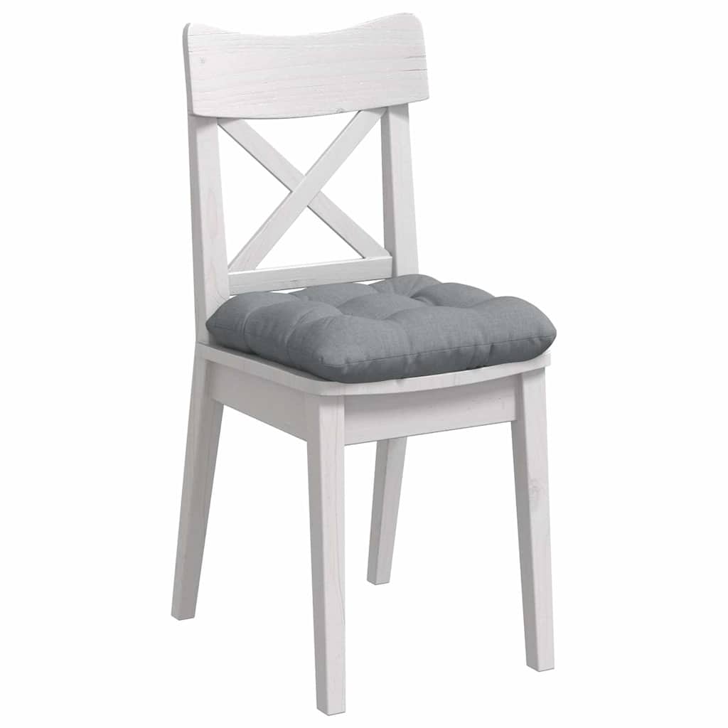 Sitzkissen 4 pcs Hellgrau 40 x 40 x 12 cm Stoff