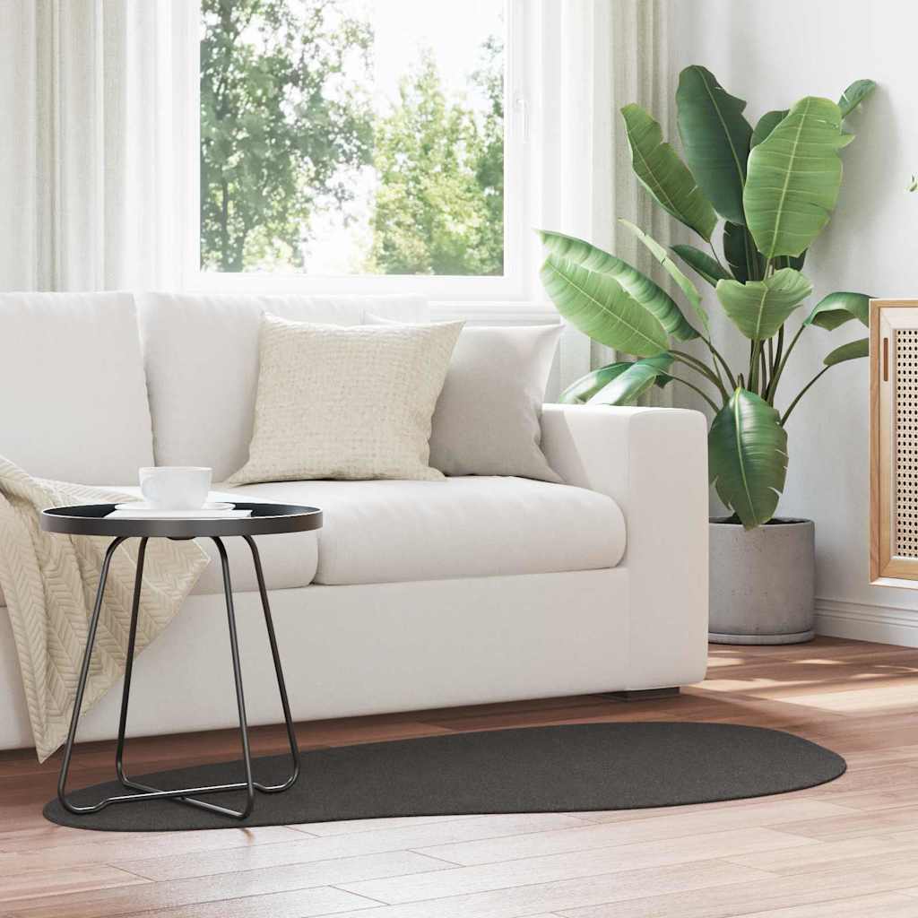 Bereichsteppiche HUARTE Anthrazit 100 x 200 cm Polyester