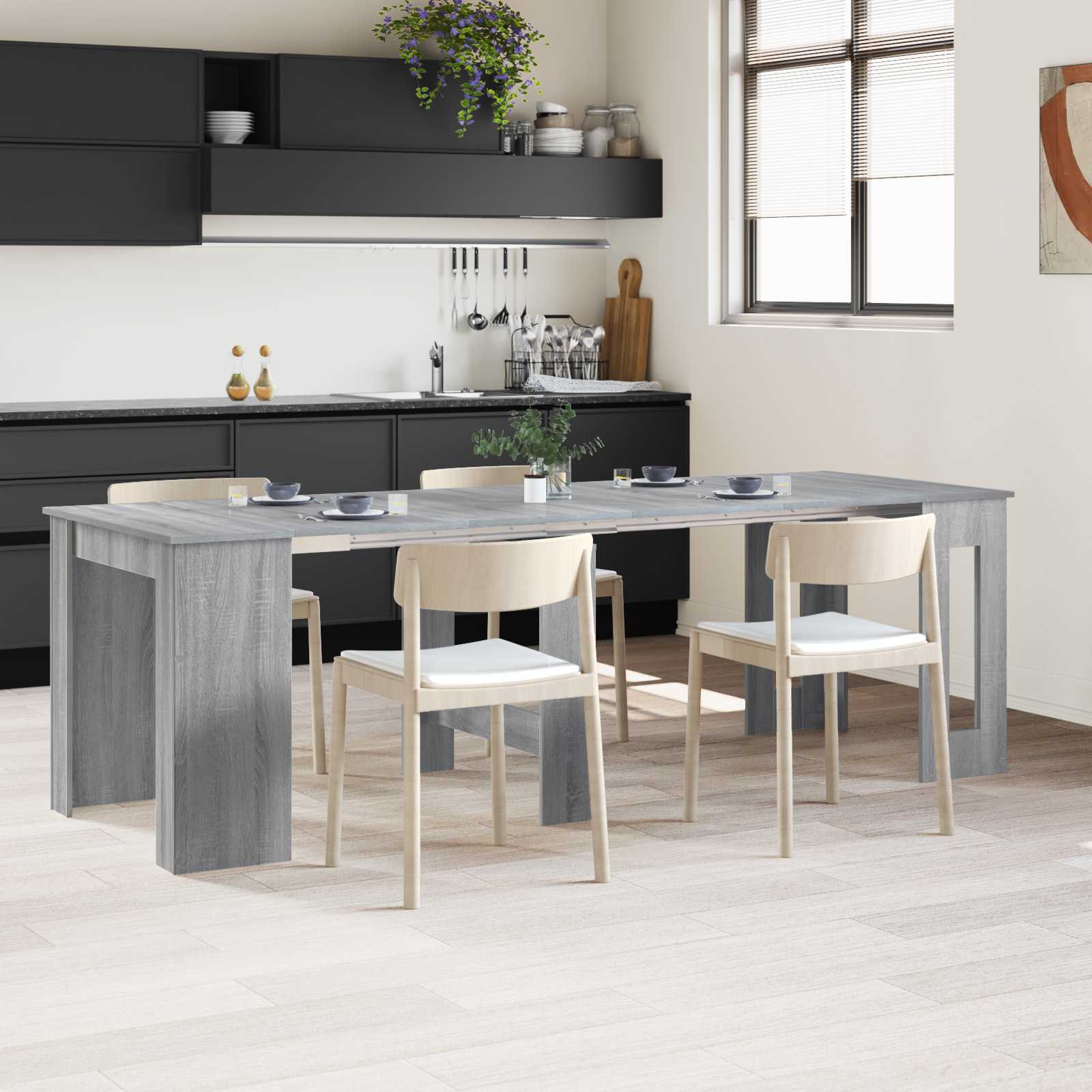 Esstisch 180 x 85 x 75 cm Holzwerkstoff Schwarze Eiche