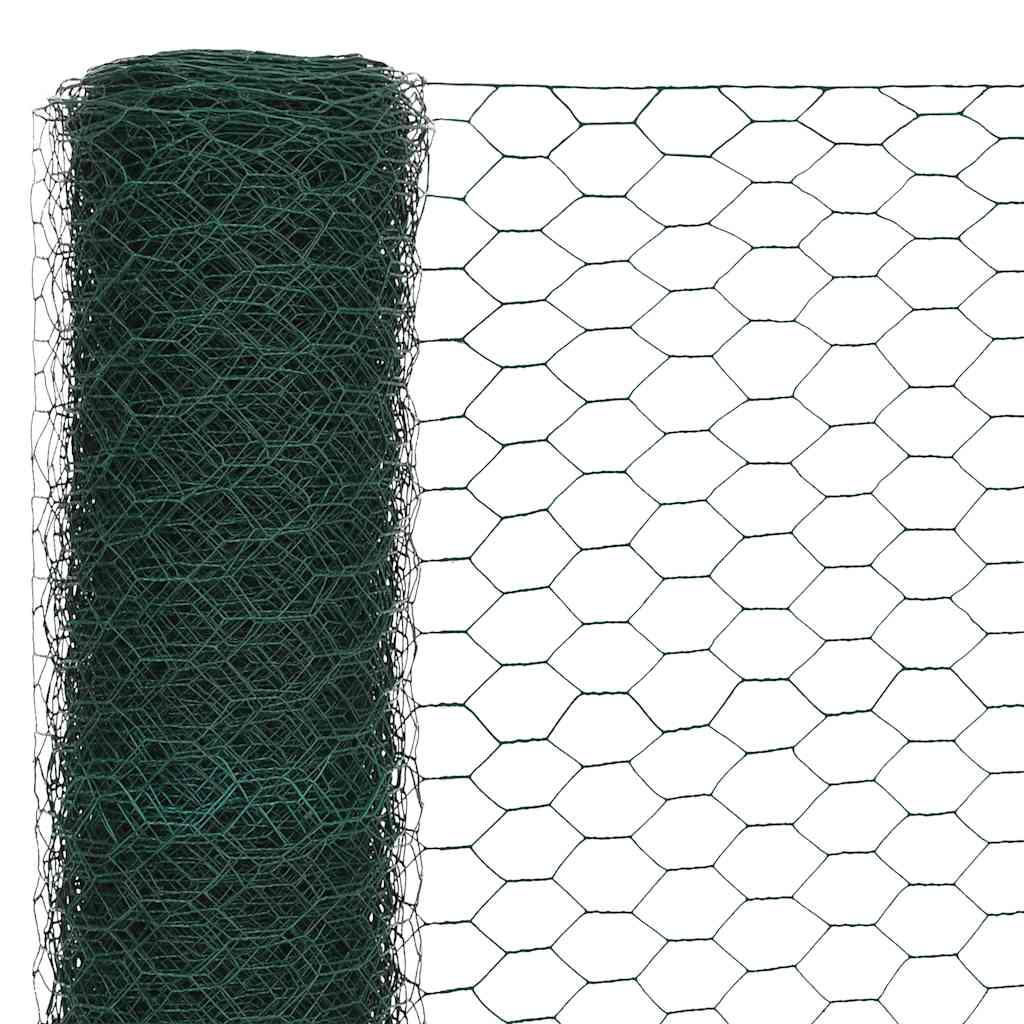 Drahtzaun mit PVC-Beschichtung 25x0,75 m Grün