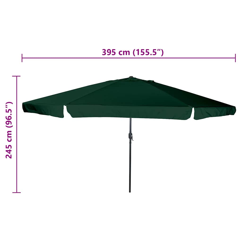 Garten-Sonnenschirm Sand 394 x 394 x 248 cm Polyester und Stahl