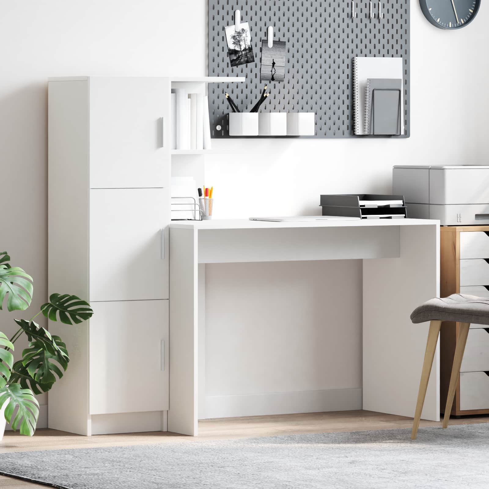Schreibtisch 2 pcs Beton Grau